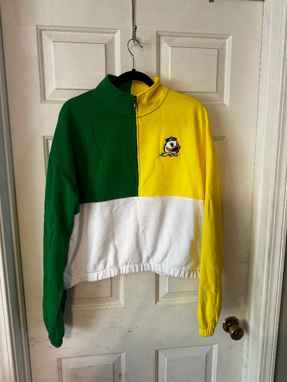 Oregon Ducks Cropped Zip Sweatshirt